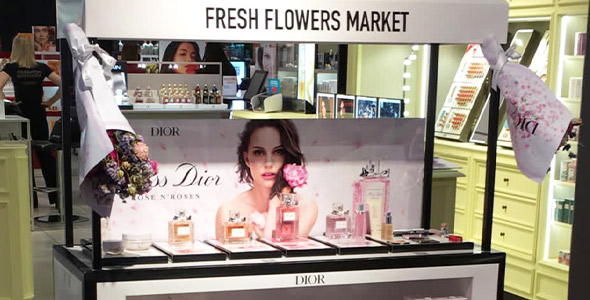 Merchandising Parfum Dior Display Miss Dior Rose N' Roses - Groupe ELBA