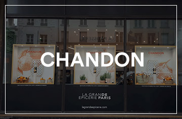 Chandon Garden Spritz storefront branding displays